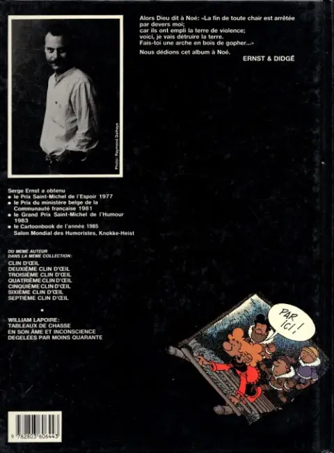 Verso de l'album William Lapoire Tome 3 Dégélées par moins quarante