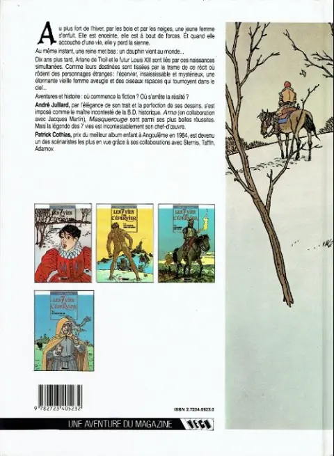 Verso de l'album Les 7 Vies de l'Épervier Tome 1 La blanche morte