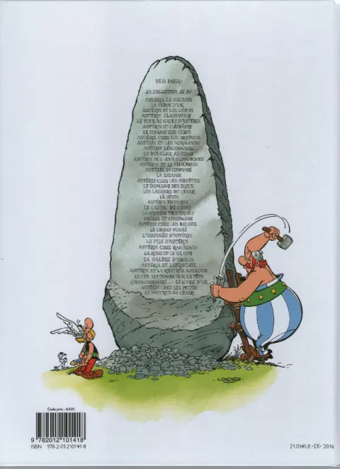 Verso de l'album Astérix Tome 9 Astérix et les Normands