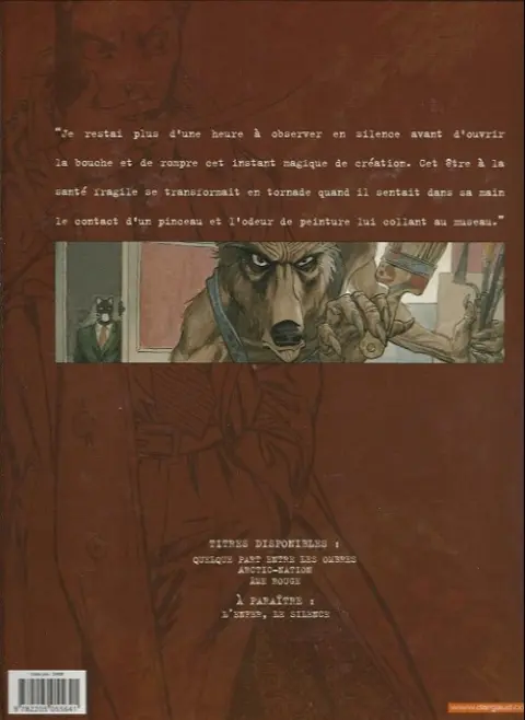 Verso de l'album Blacksad Tome 3 Âme rouge