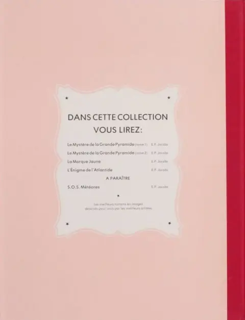 Verso de l'album Blake et Mortimer Tome 6 L'Énigme de l'Atlantide