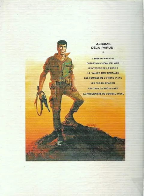Verso de l'album Bob Morane Tome 9 Le secret des 7 temples