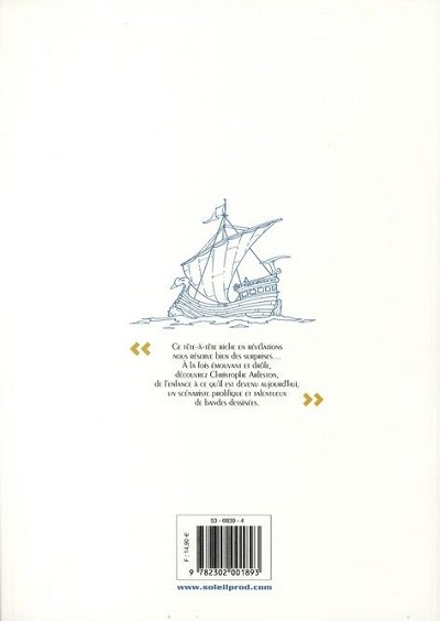 Verso de l'album Le voyageur de Troy - Entretiens avec Arleston