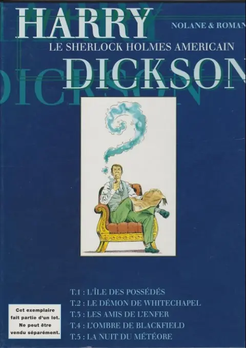 Verso de l'album Harry Dickson Tome 1 L'ile des possédés