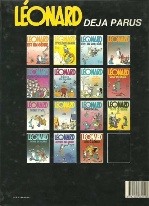Verso de l'album Léonard Tome 4 Hi-Fi Génie
