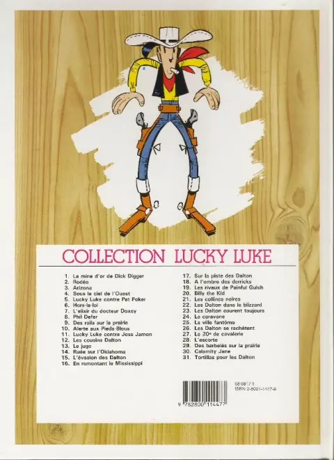 Verso de l'album Lucky Luke Tome 7 L'Elixir du Docteur Doxey
