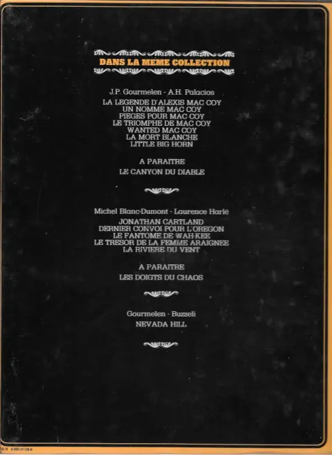 Verso de l'album Mac Coy Tome 5 Wanted Mac Coy