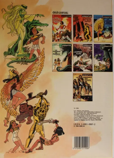 Verso de l'album Papyrus Tome 4 Le Tombeau de Pharaon