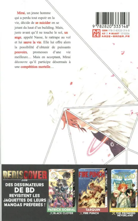 Verso de l'album Platinum End 1