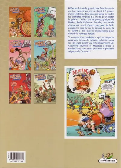 Verso de l'album Basket dunk Tome 6