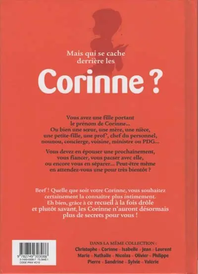 Verso de l'album L'Encyclopédie des prénoms en BD Tome 11 Corinne