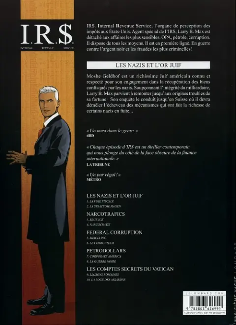 Verso de l'album I.R.$. Les nazis et l'or juif