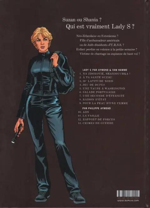 Verso de l'album Lady S. Tome 13 Crimes de guerre