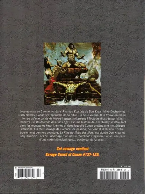 Verso de l'album The Savage Sword of Conan - La Collection Tome 40 Réunion écarlate