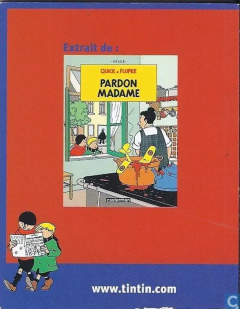 Verso de l'album Quick et Flupke - Gamins de Bruxelles Prudence