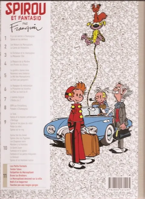 Verso de l'album Spirou et Fantasio Tome 11