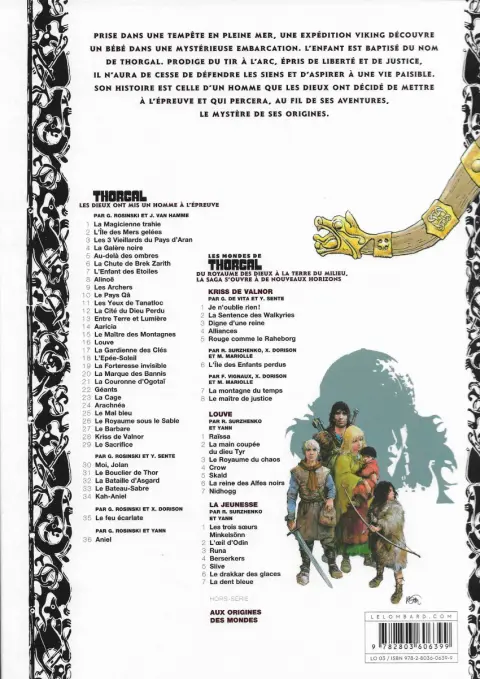 Verso de l'album Thorgal Tome 12 La Cité du Dieu Perdu