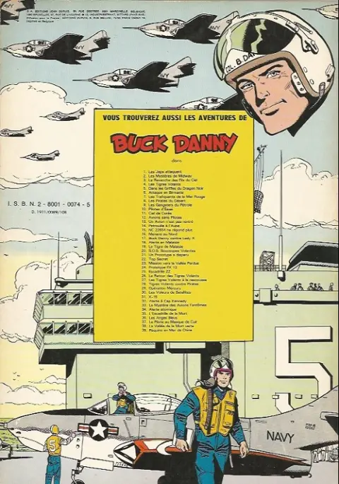 Verso de l'album Buck Danny Tome 37 Le pilote au masque de cuir