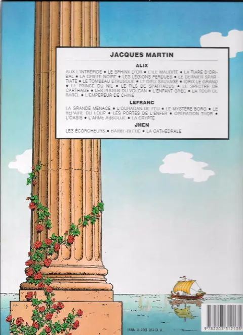 Verso de l'album Alix Tome 13 le spectre de Carthage