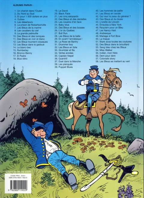 Verso de l'album Les Tuniques Bleues Tome 33 Grumbler et fils