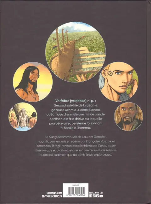 Verso de l'album Le sang des immortels