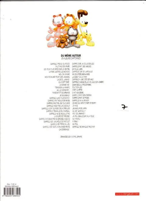 Verso de l'album Garfield Tome 46 Moi, gourmand ?