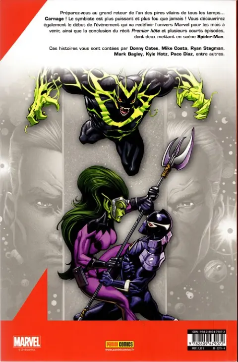 Verso de l'album Venom Volume 5 Naissances