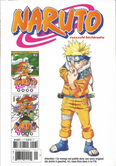 Verso de l'album Naruto L'intégrale Tome 6