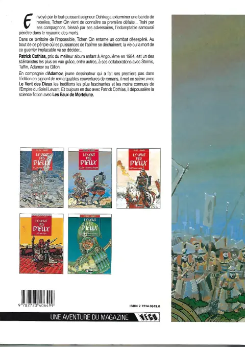 Verso de l'album Le Vent des Dieux Tome 2 Le ventre du dragon