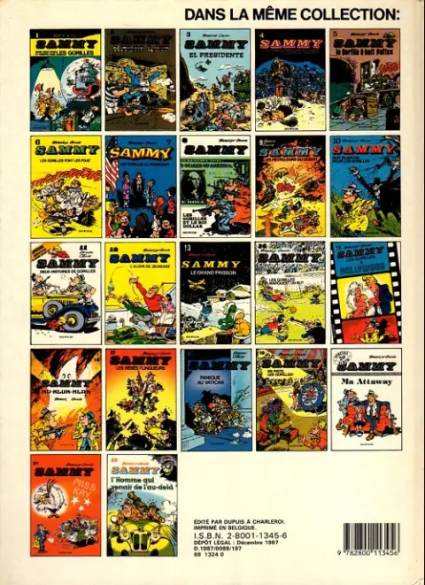 Verso de l'album Sammy Tome 17 Les bébés flingueurs