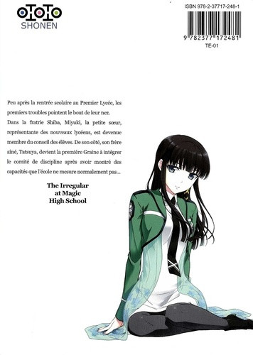 Verso de l'album The Irregular at Magic High School 2 Enrôlement