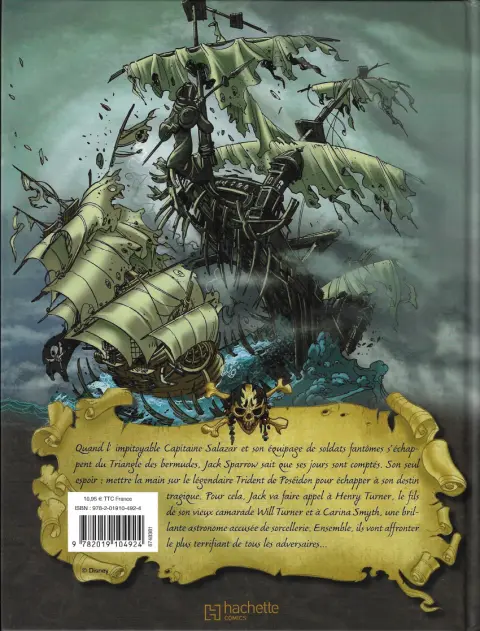 Verso de l'album Pirates des Caraïbes La vengeance de Salazar