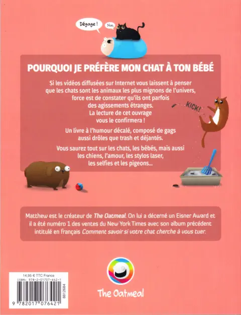 Verso de l'album Pourquoi je préfère mon chat à ton bébé