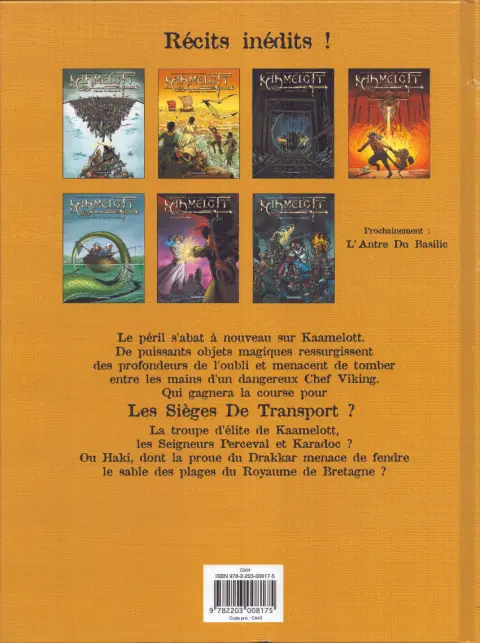 Verso de l'album Kaamelott Tome 2 Les sièges de transport