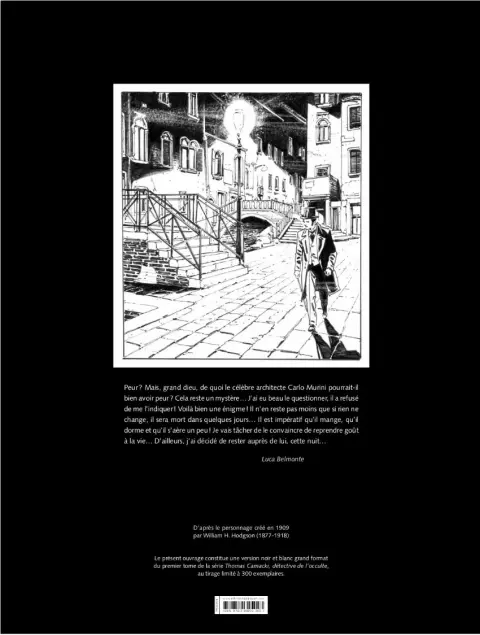 Verso de l'album Thomas Carnacki - Détective de l'occulte 1 Les Spectres de Venise