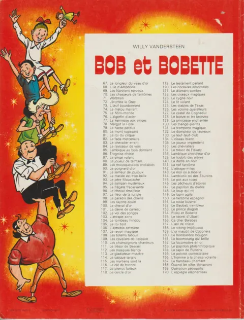 Verso de l'album Bob et Bobette Tome 139 Le toubib des arbres