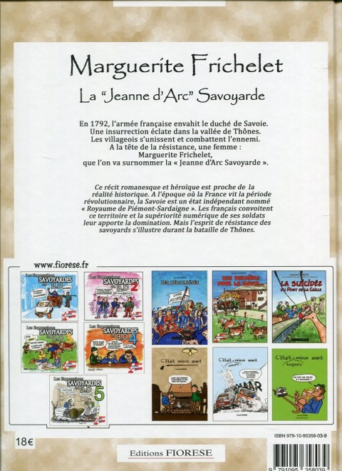 Verso de l'album Marguerite Frichelet La Jeanne d'Arc savoyarde