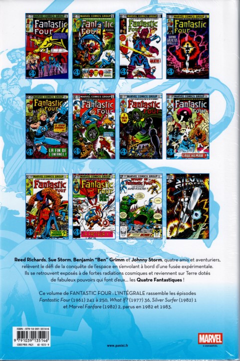 Verso de l'album Fantastic Four - L'intégrale Tome 21 1982-1983