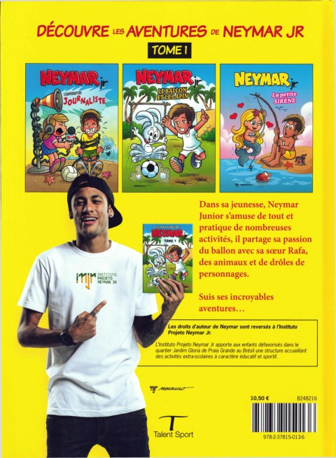 Verso de l'album Les aventures de Neymar Jr Tome 1