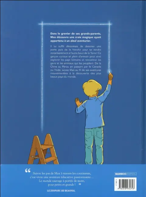 Verso de l'album La Craie des étoiles Tome 1