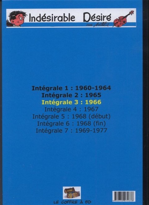 Verso de l'album L'indésirable Désiré Intégrale 3 1966