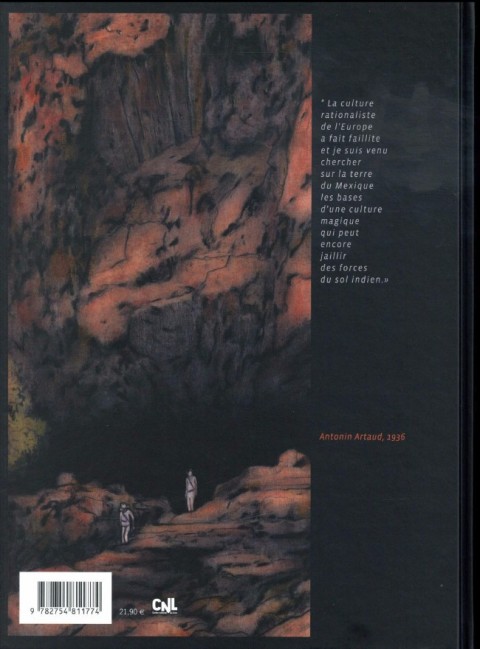 Verso de l'album L'Esprit rouge Antonin Artaud, un voyage mexicain