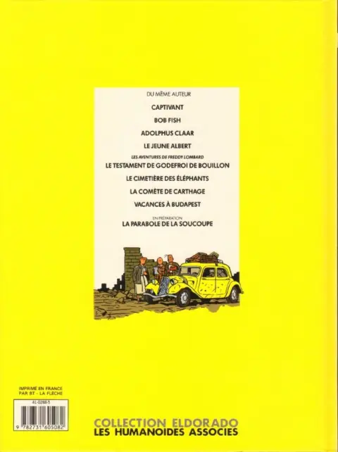 Verso de l'album Freddy Lombard Tome 4 Vacances à Budapest