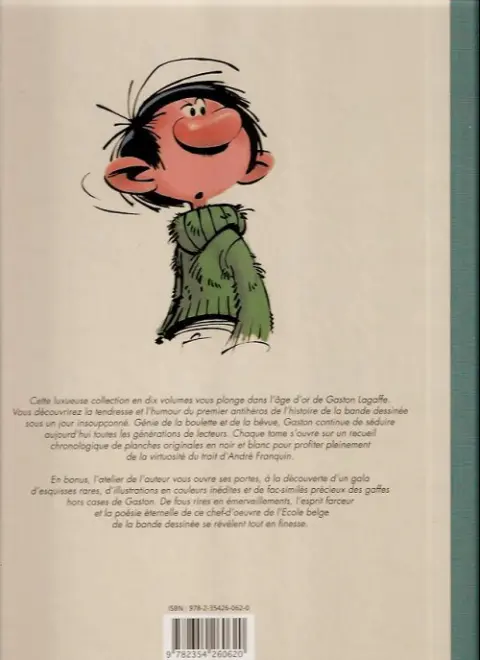 Verso de l'album Gaston Tome 2 Les années 1958-1960