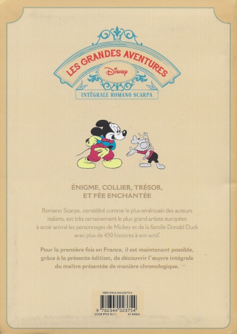 Verso de l'album Les Grandes aventures Disney Tome 4 1959/1960 : Le trésor mongol et autres histoires