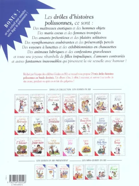 Verso de l'album Les Guides en BD présentent... Tome 4 Drôles d'histoires Polissonnes