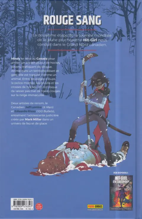 Verso de l'album Hit-Girl Tome 2 Hit-Girl au Canada