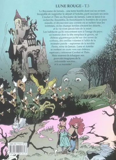 Verso de l'album Lune rouge Tome 3 Le royaume de jamais