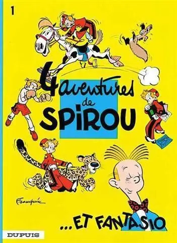 Couverture de l'album Spirou et Fantasio Tome 1 4 aventures de Spirou ...et Fantasio