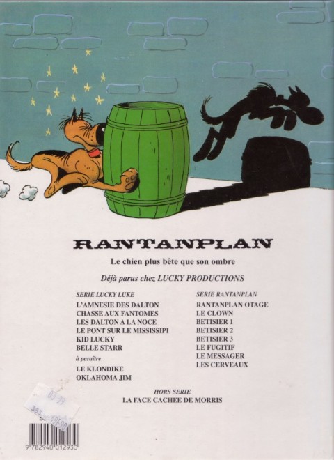 Verso de l'album Rantanplan Tome 10 Les cerveaux